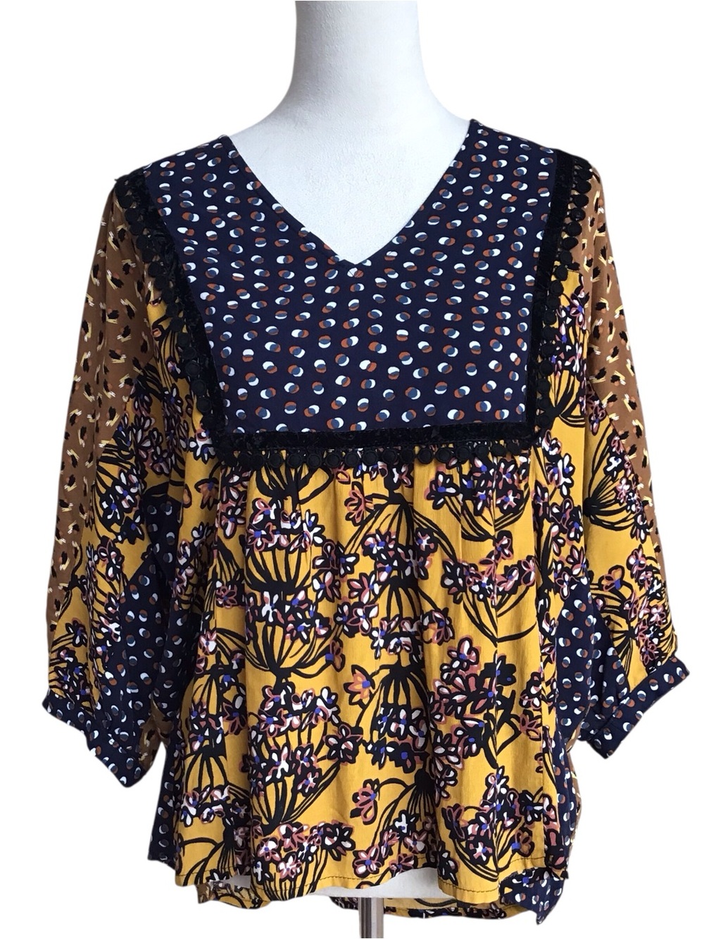 Ivy Jane V Neck Boho Blouse